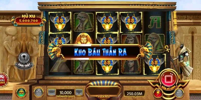 Thiết kế của slot Bí mật Cleopatra Sunwin vô cùng tinh xảo và ấn tượng