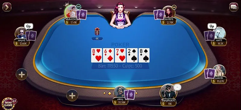 Poker Sunwin là một phiên bản game bài Poker trực tuyến